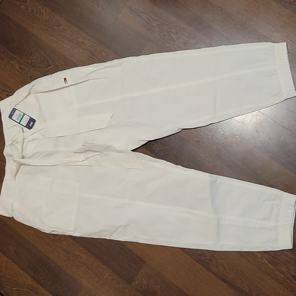 Tommy Hilfiger White Drawstring Pants Sz L